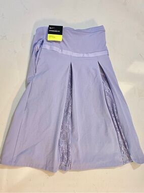 Lilac Lace-Panel A-Line Skirt - Nike